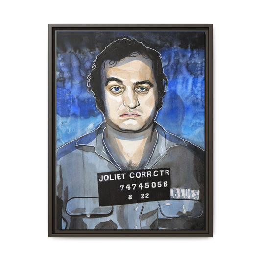 Jake Blues Mug Shot Painting - 18" x 24" Framed Canvas - Color